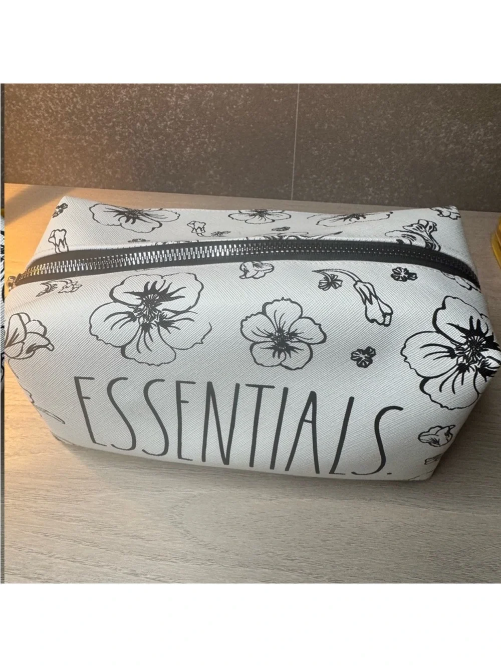 Rae Dunn Cream and Black Floral 
